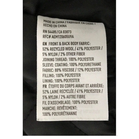 American Eagle Outfitters Men's Green/Black Wool mix Varsity Bomber Jacket Small - Picture 6 of 6